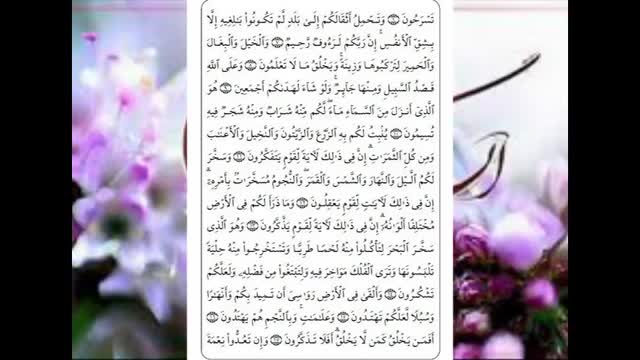 تلاوت سوره نحل با متن و ترجمه صوت فارسی
