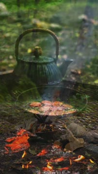 . دلم میخواد اینجا باشم ، بارون بیاد ، بوی خاک و جنگل خیس و آتیش بپیچه تو هوا ؛ . نون داغ ، صدای جیلیز ویلیز ماهیتابه روی آتیش که بفهمی صبحانه آمادس ، . چایِ تو بریزی و بشینی رو یه صندلی نمدار و ا