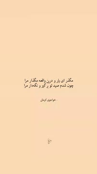 چون شدم صید تو برگیر و نگهدار مرا ! . . . #شعر #عاشقانه #نوشته #اکسپلور