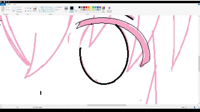 آموزش نقاشی انیمه با موس در برنامه MS Paint؛ طراحی شخصیت Hitori Gotoh