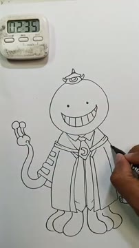 آموزش سریع نقاشی کاراکتر Koro-sensei در ۴ دقیقه