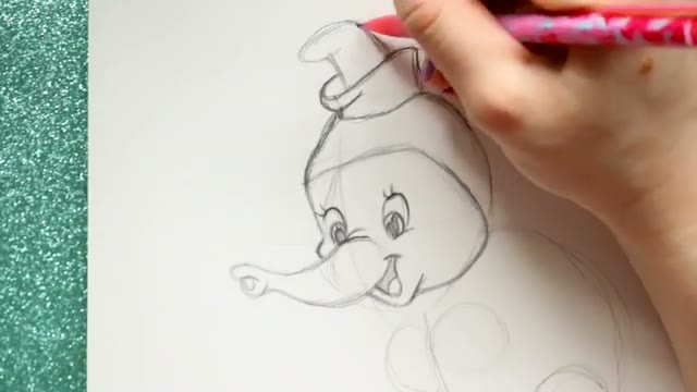 آموزش گام‌به‌گام نقاشی دامبو؛ شخصیت محبوب دیزنی را نقاشی کنید