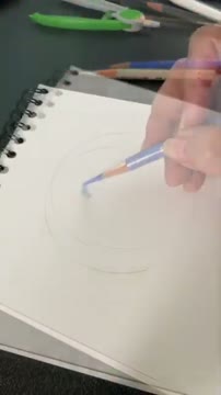 آموزش نقاشی مینیاتوری ابر با مداد رنگی Prismacolor
