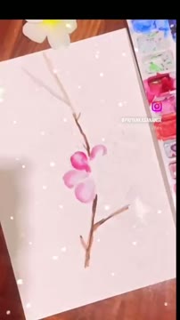 آموزش نقاشی شکوفه‌های گیلاس با آبرنگ برای مبتدی‌ها