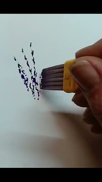 آموزش ساده و سریع نقاشی گل اسطوخودوس با آبرنگ