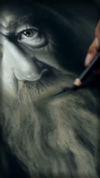 آموزش ساده و گام‌به‌گام طراحی چهره گندالف (Gandalf)
