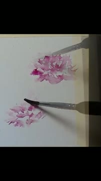آموزش ساده و سریع نقاشی گل میخک با آبرنگ برای مبتدیها