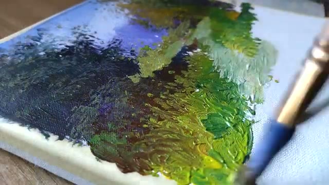 آموزش نقاشی منظره با تکنیک جدید و ساده برای مبتدی‌ها با رنگ اکریلیک