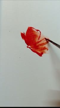 آموزش سریع و آسان نقاشی گل شقایق با آبرنگ برای مبتدی‌ها