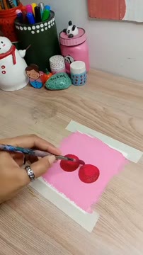 آموزش نقاشی رئال گیلاس با رنگ اکریلیک؛ تمرین ساده و جذاب