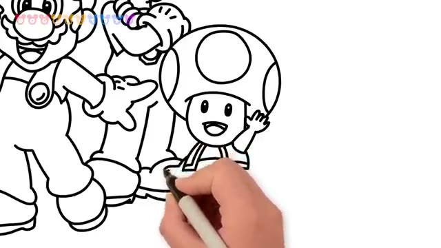 آموزش نقاشی شخصیت‌های سوپر ماریو برای کودکان به صورت مرحله به مرحله