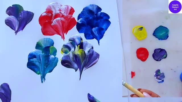 آموزش نقاشی گل با تکنیک قلم‌موی Mop برای مبتدی‌ها