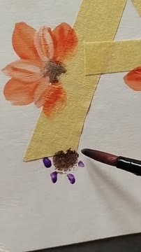 آموزش نقاشی ساده و خلاقانه حرف A با تکنیک اکریلیک