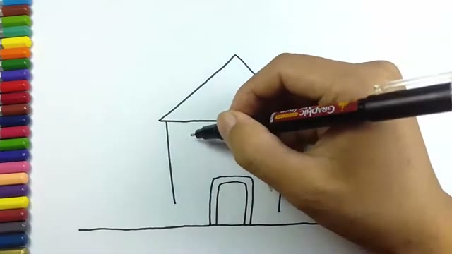 آموزش نقاشی و رنگآمیزی خانه برای یادگیری رنگها به کودکان