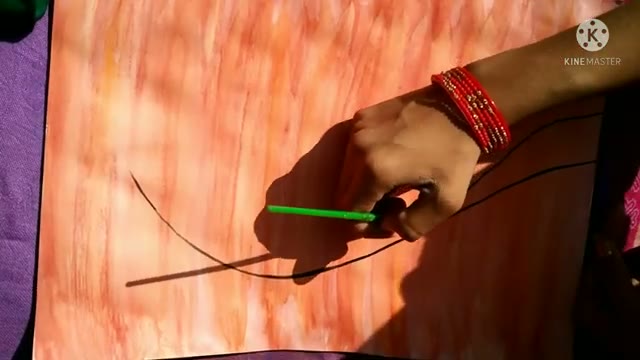 آموزش نقاشی منظره ساده برای مبتدی‌ها؛ نقاشی غروب با رنگ اکریلیک