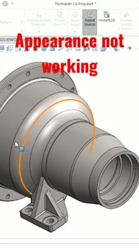 حل مشکل نمایش Appearance در نرم‌افزار SolidWorks به روش ساده