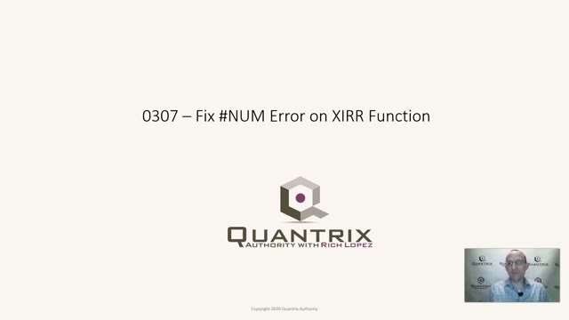 آموزش رفع خطای #Num در تابع XIRR در نرم‌افزار Quantrix Modeler
