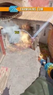 آموزش ترکیب اسموک و مولوتوف در منطقه Banana نقشه Inferno بازی CS2